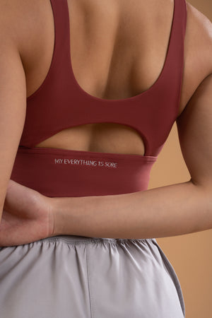 The Sore-rority Bra in Burgundy (Limited Edition)